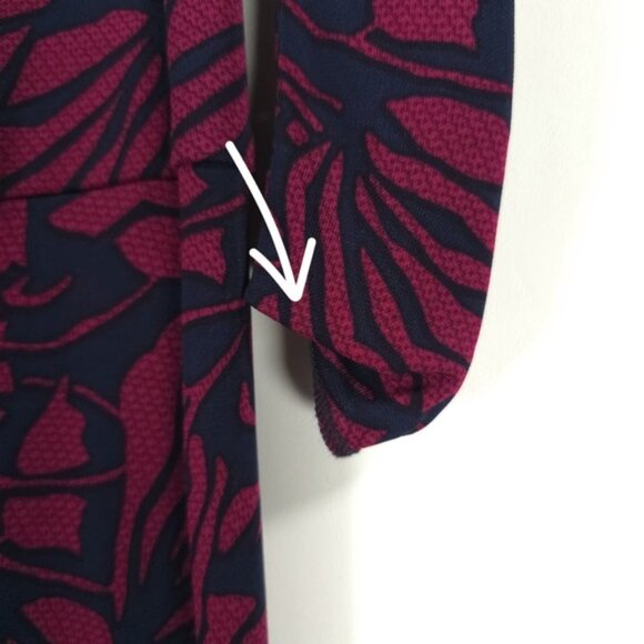 NWT TORY BURCH ETTA DRESS TORY NAVY AZOLLA COMBO A/988 Floral Print LS SMALL - Picture 11 of 15